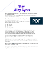 Miley Cyrus - Stay.doc