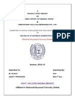 "Market Study of Mango Juice": Maharshi Dayanand University Rohtak