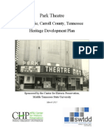 Park Theatre, McKenzie, Carroll County, Tennessee, Heritage Development Plan