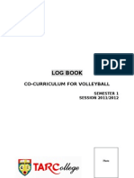 Volleyball Co-Curriculum Log Book for Semester 1 2011/2012