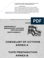 Emergency Broadcast System Checklist of Actions - 1975