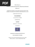 Minor Project on Philips Electronics India ltd by Ayush Jain