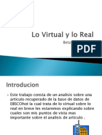 Lo Virtual y Lo Real Presentacion