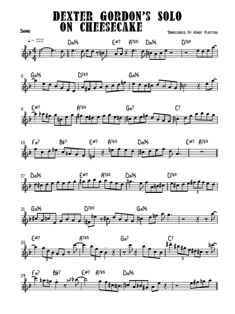 Dexter Gordon's solo on 'Cheesecake'.pdf