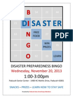 Disaster Bingo Flier 2013