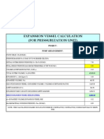 Expansion Vessel Calculation for Pressurization Unit Project