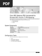 Cisco 2621 Gateway-PBX Interoperability: Ericsson MD-110 With T1 PRI Signaling