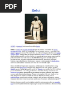 Download ASIMO A Humanoid Robot Manufactured by Honda Robot is A by ANUJ SN18362147 doc pdf