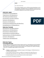 Types of Interviews PDF