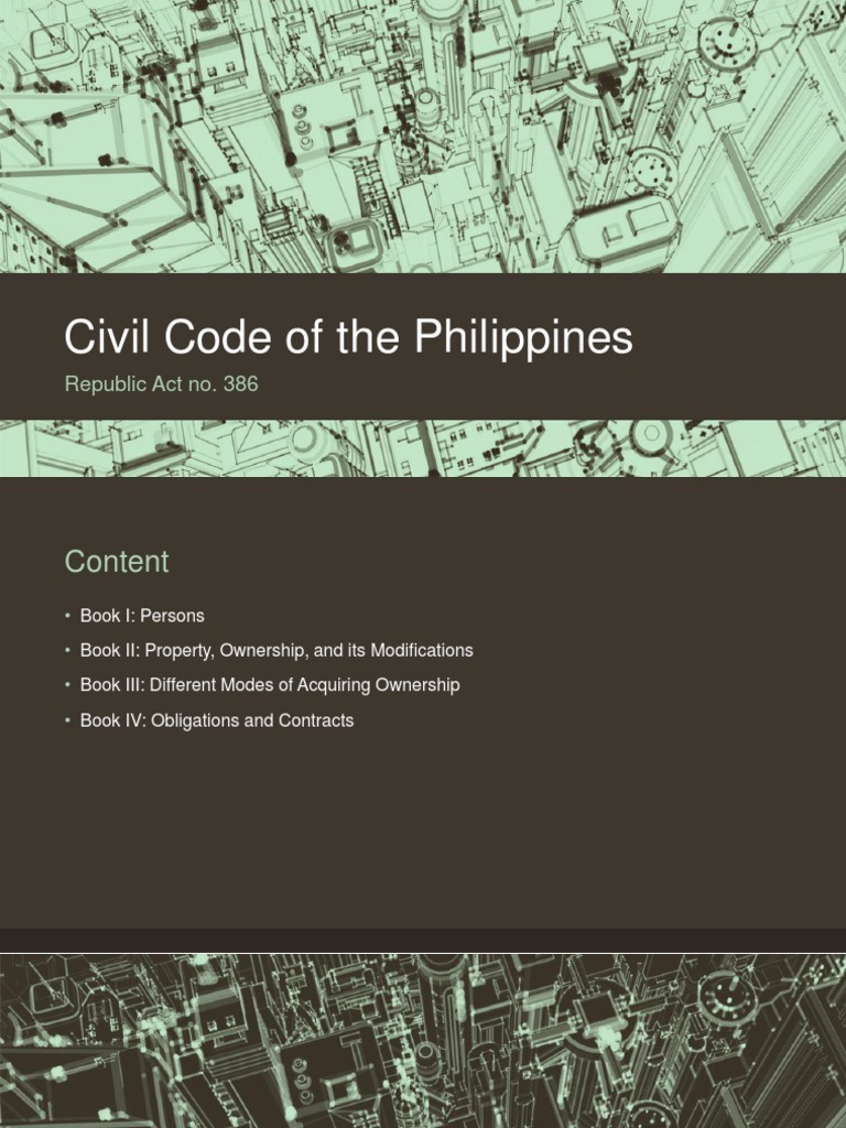 Civil Code of the Philippines .ppt Ownership Property