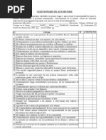 Cuestionario de Autoestima