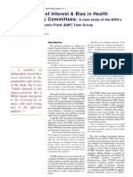 Conflict of Interest & Bias in Health Advisory Committees: A Case Study of The WHO's Electromagnetic Field (EMF) Task Group