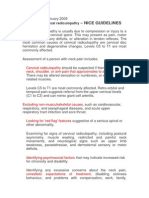 Cervical Radiculopathy Nice Guidelines