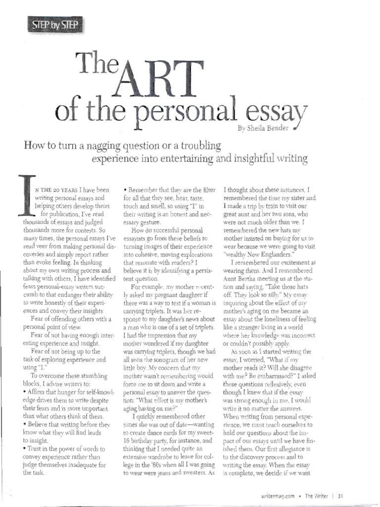 essay on the arts