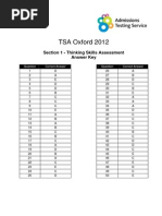 Tsa Oxford 2012 Section 1 Answer Key - PDFT