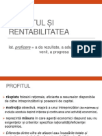 Profitul Si Rentabilitatea PDF