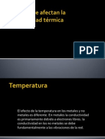 Factores Que Afectan La Conductividad Térmica