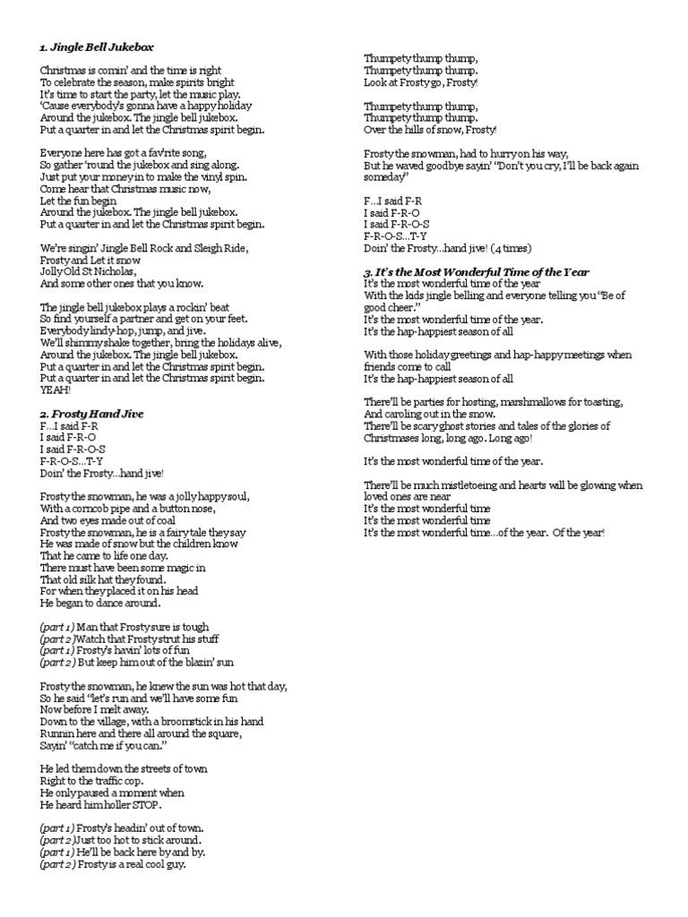 Jingle Bell Jukebox Lyrics Santa Claus Christmas Music