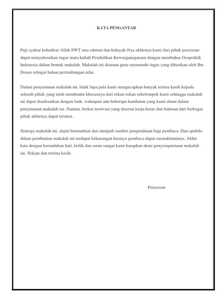 Makalah Geopolitik Indonesia Docx