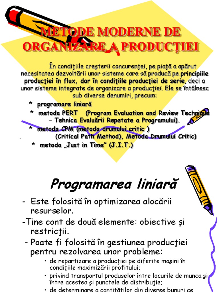 Metode Moderne de Organizare A Productiei | PDF