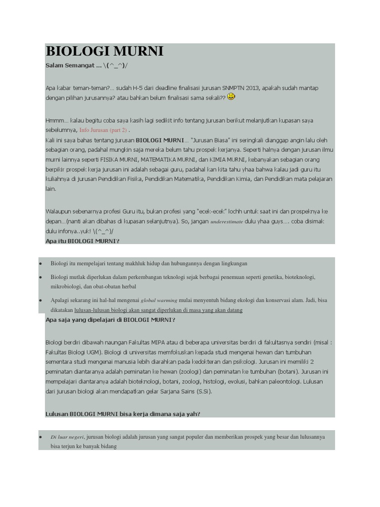 Biologi Murni Pdf