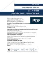 JTI-UBH VOL 1 -  Cover Dalam Jurnal Vol2 Desember 2012