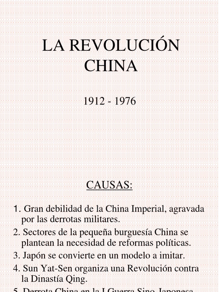 Causas y Consecuencias de la Revolución China | PDF | Partido Comunista ...