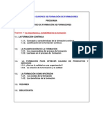 Programa Del Curso de Formador de Formadores PDF