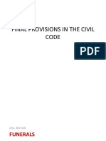 Final Provisions in The Civil Code