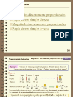 Regla de tres y proporcionalidad