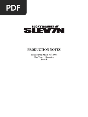 Lucky Number Sleven Notes Pdf Cinema Leisure Images, Photos, Reviews