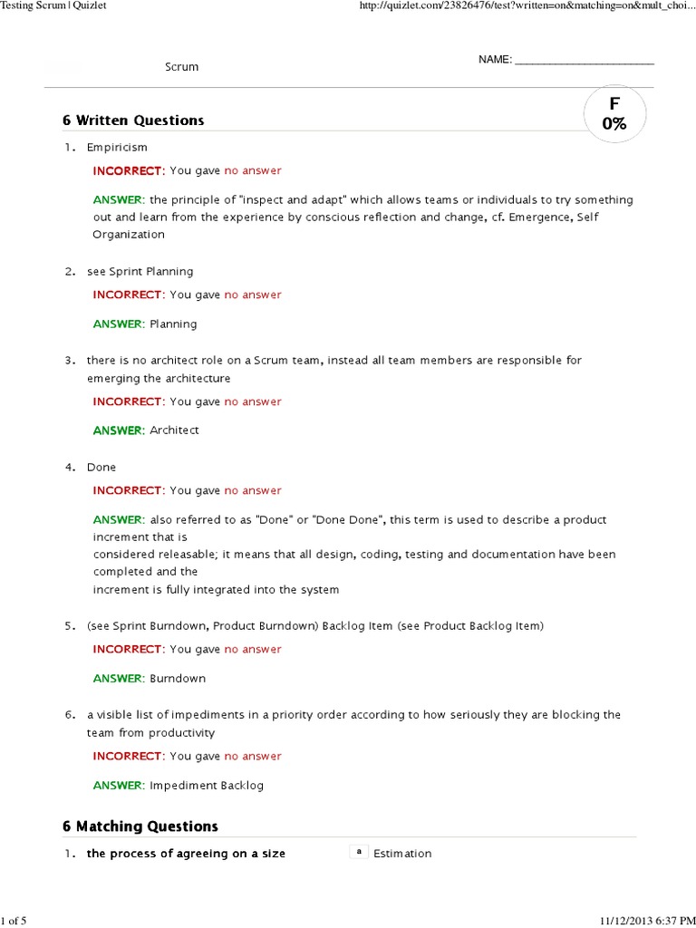 Testing Scrum _ Quizlet Answers.pdf Agile Software Development