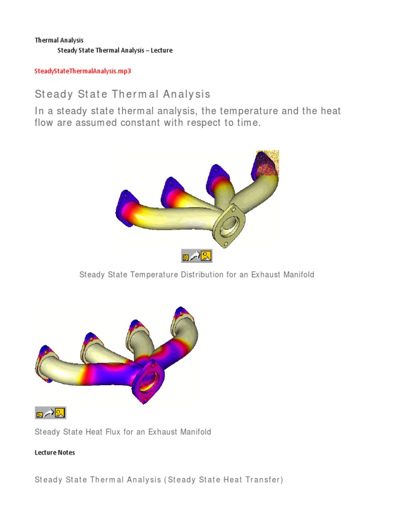 Steady State Thermal Analysis Guide | PDF | Thermal Analysis | Heat ...
