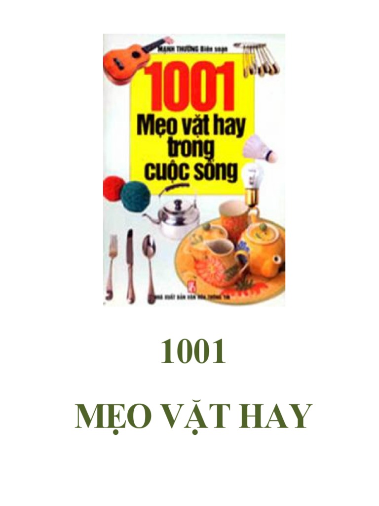 1001 Mẹo vặt hay trong cuộc sống PDF | PDF