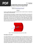 ANSYS Coupled-Field Analysis in The Simulation of Liquid Metal Moving in The Magnetic Field