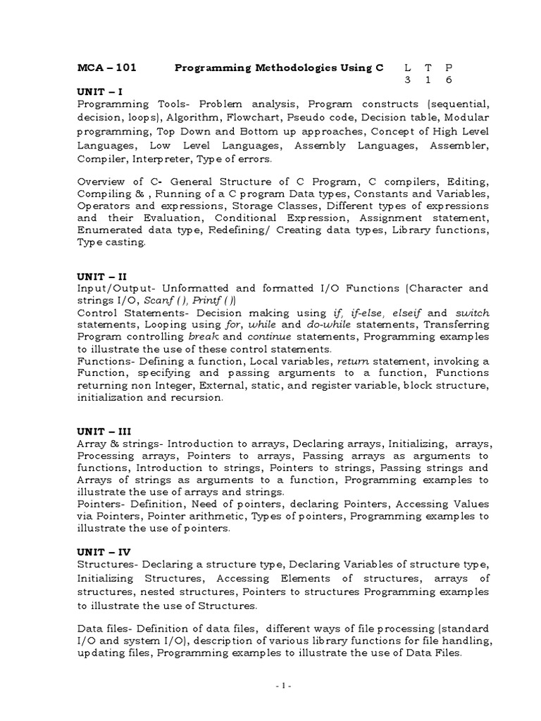 Mca Syll New PDF | PDF | Scheduling (Computing) | First Order Logic