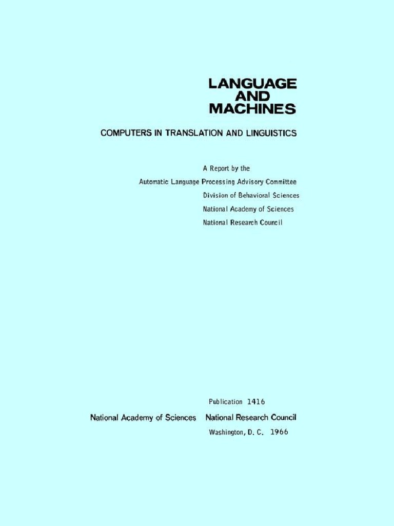 ALPAC Report | PDF | Translations | Typography