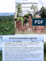 Territorio Indígena Maleku-Problematizaciones Pendientes - CIEP - Mayo 2013 - David Solís Aguilar