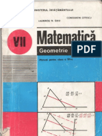 Manual Matematica Geometrie Cls a 7-A Editura Didactica Si Pedagogica