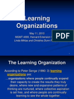 Class 15 Learning Organizations