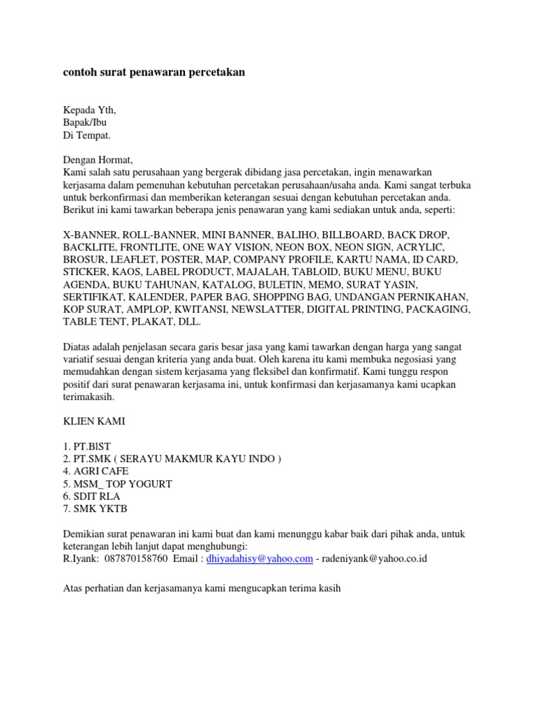 Contoh Proposal Penawaran Produk Pdf jbhill Contoh Proposal Penawaran Produk Pdf jbhill