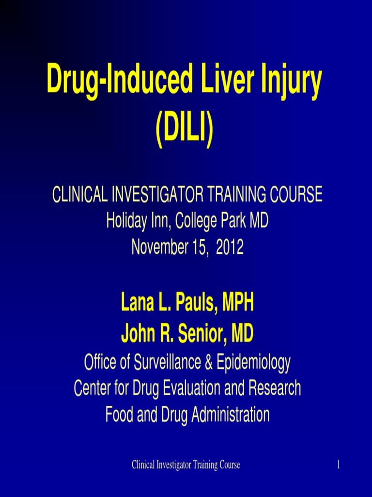 Clinical Investigator Course: DILI | PDF | Science & Mathematics