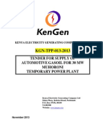 Kgn-tpp-013-2013 Muhoroni 30mw Emergency Thermal Power Plant Automotive Gas Oil Tender 2014