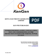 KGN WH TURK 04 2013 Tender For Design, Supply, Installation, Test and Commissioning of Fire Protection Systems For Turkwel Power Station.