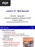 Lecture 15 - Web Security: CSE497b - Spring 2007 Introduction Computer and Network Security Professor Jaeger