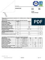 Continental Device India Limited Silicon Planar Epitaxial Transistors C100 D100 TO-92 Plastic Package