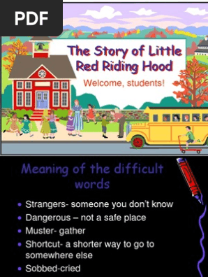 The Story Of Little Red Riding Hood Script Pdf Little Red Riding Hood Leisure