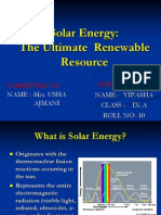 Solar Energy - The Ultimate Renewable Resource