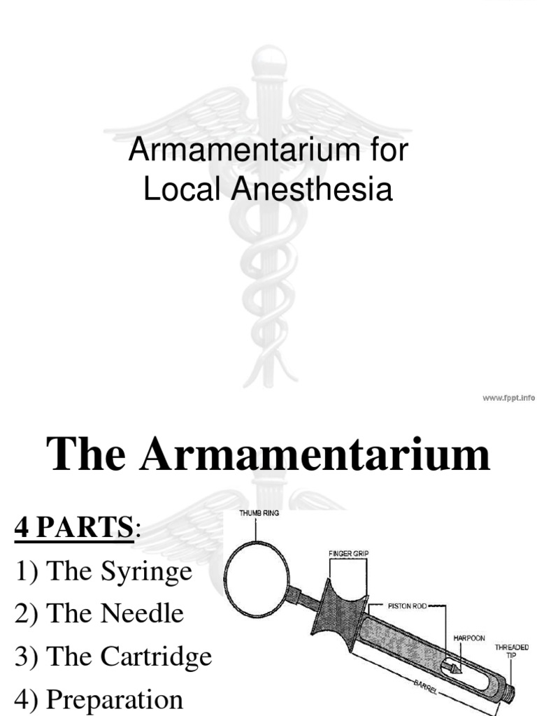 Armamentarium For LA PDF Syringe Anesthesia