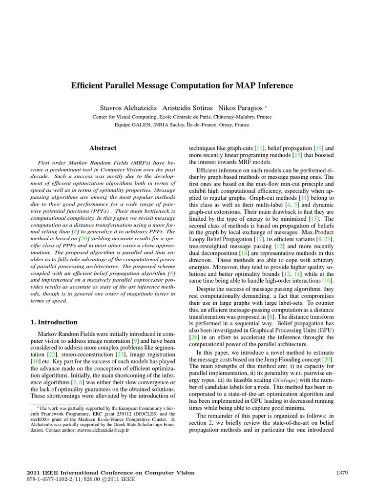 Parallel Message Computation for MRFs | PDF | Parallel Computing ...
